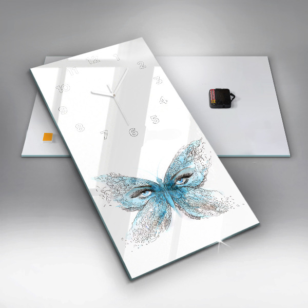 Vertikale Uhr Gesicht in Form eines Schmetterlings