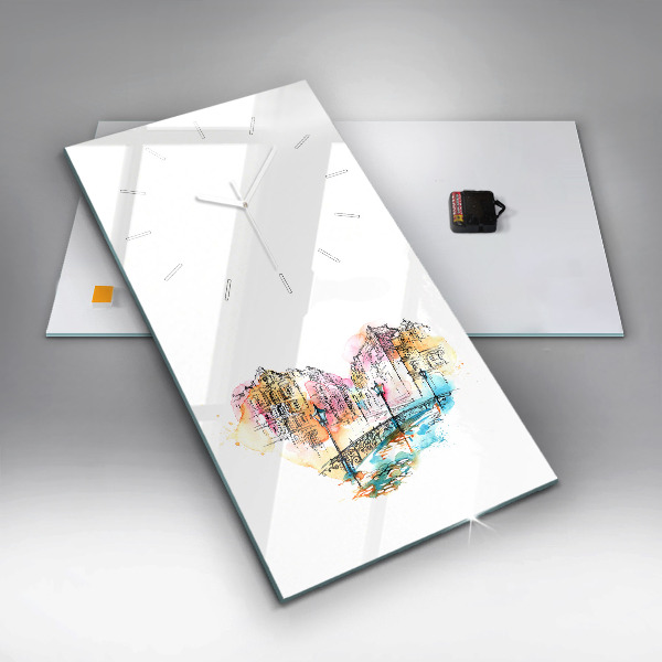 Vertikale Uhr mit motiv Gemalte Architektur