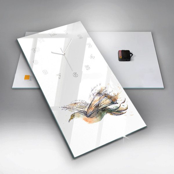 Vertikale Uhr mit motiv Vogel-Buch