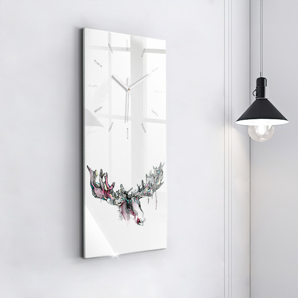 Vertikale Uhr Elch abstrakt