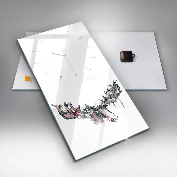 Vertikale Uhr Elch abstrakt