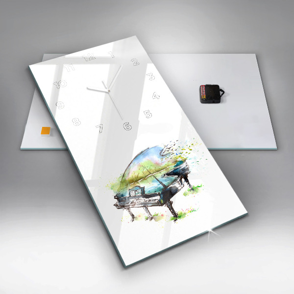 Vertikale Uhr mit motiv Illustration der 4 Jahreszeiten