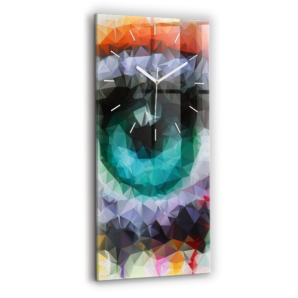 Vertikale Uhr mit motiv Farbiges menschliches Auge