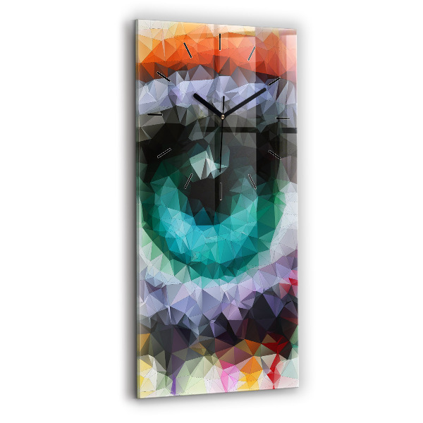 Vertikale Uhr mit motiv Farbiges menschliches Auge