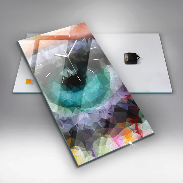 Vertikale Uhr mit motiv Farbiges menschliches Auge