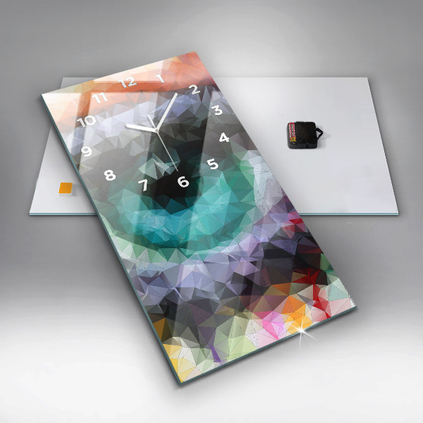 Vertikale Uhr mit motiv Farbiges menschliches Auge