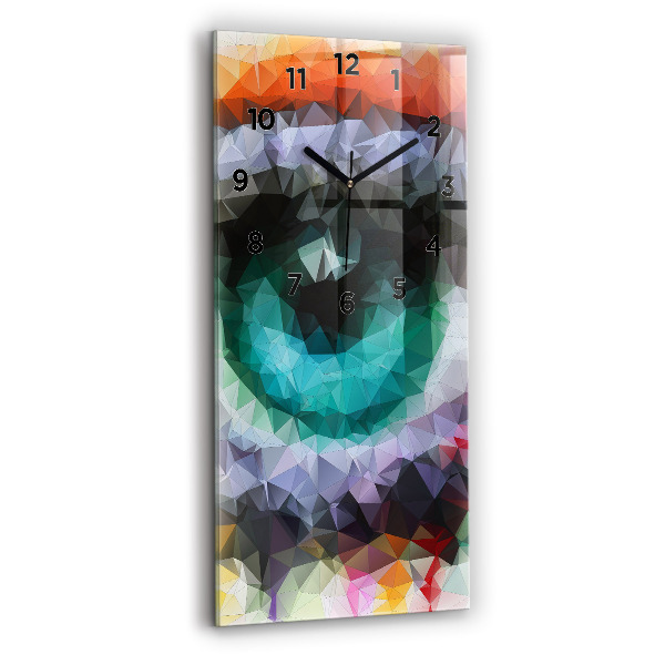 Vertikale Uhr mit motiv Farbiges menschliches Auge