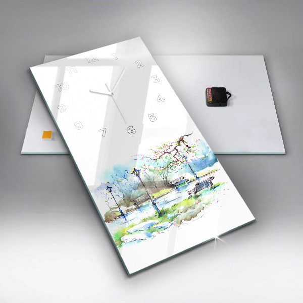 Vertikale Uhr Malerischer Frühling