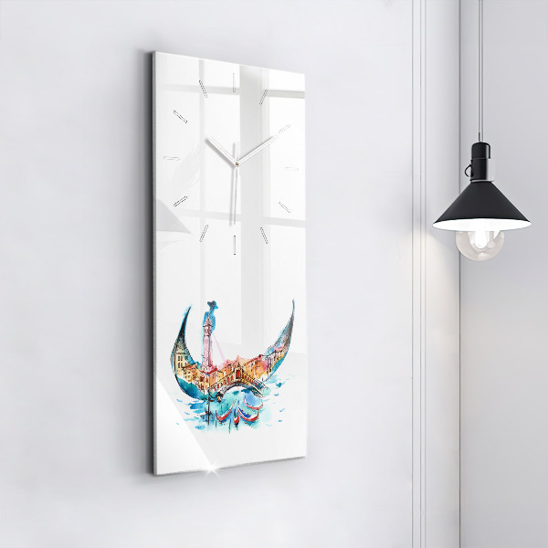 Vertikale Uhr mit motiv Italien - Die venezianische Gondel