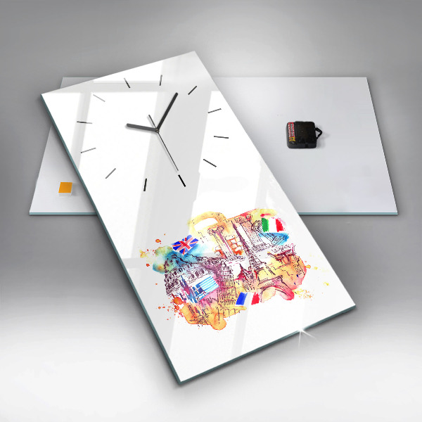 Vertikale Uhr Attraktive Länder der Welt