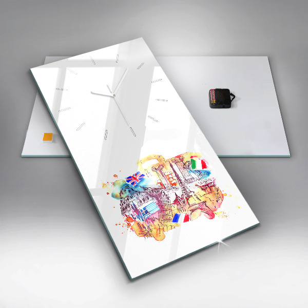 Vertikale Uhr Attraktive Länder der Welt