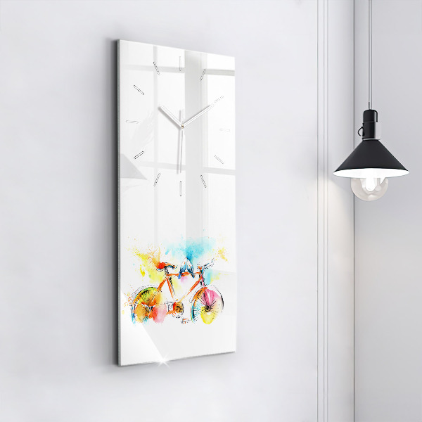 Vertikale Uhr mit motiv Bemaltes Fahrrad