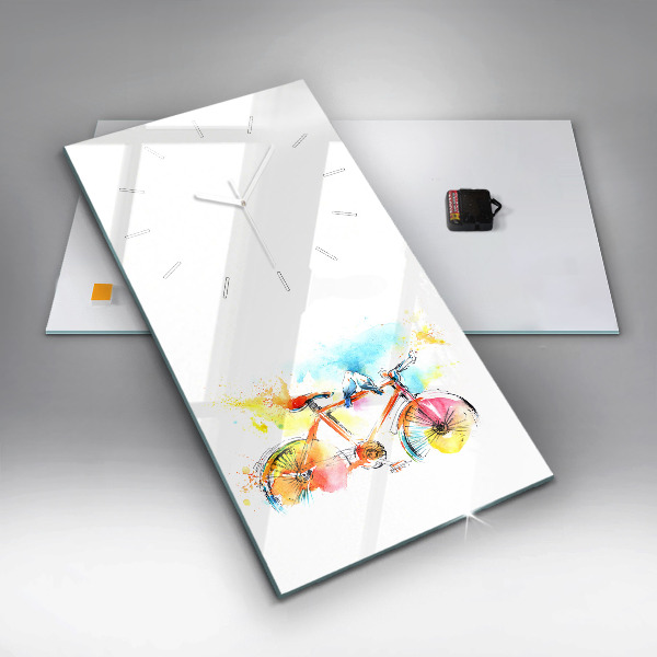 Vertikale Uhr mit motiv Bemaltes Fahrrad