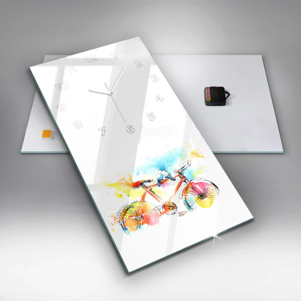 Vertikale Uhr mit motiv Bemaltes Fahrrad