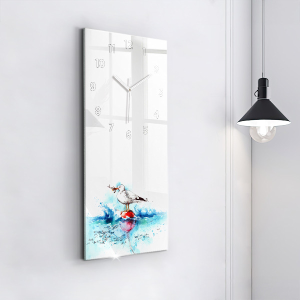 Vertikale Uhr Bemalte Seemöwe