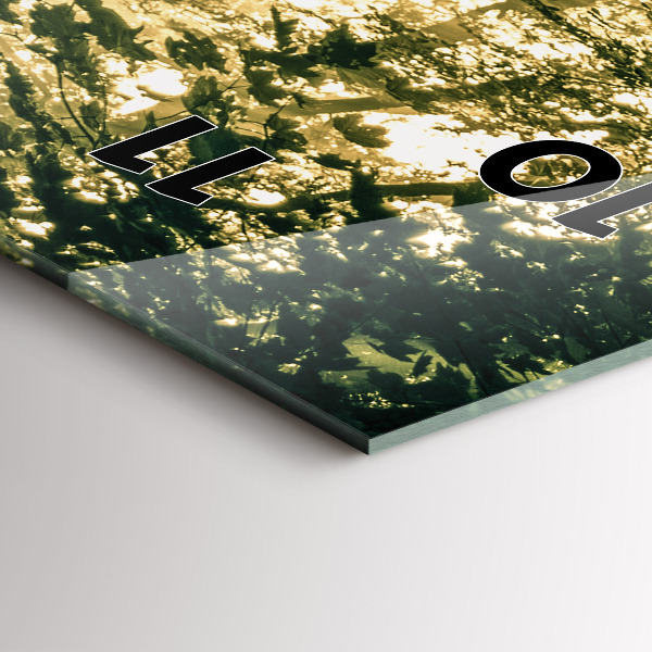 Vertikale Uhr mit motiv Sonnenstrahlen Wald