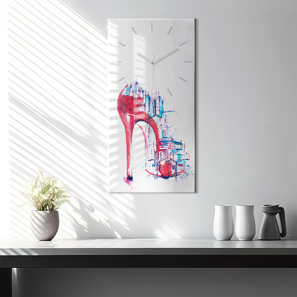 Vertikale Uhr mit motiv Rote Ferse