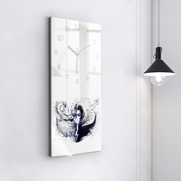 Vertikale Uhr Illustration einer Frau