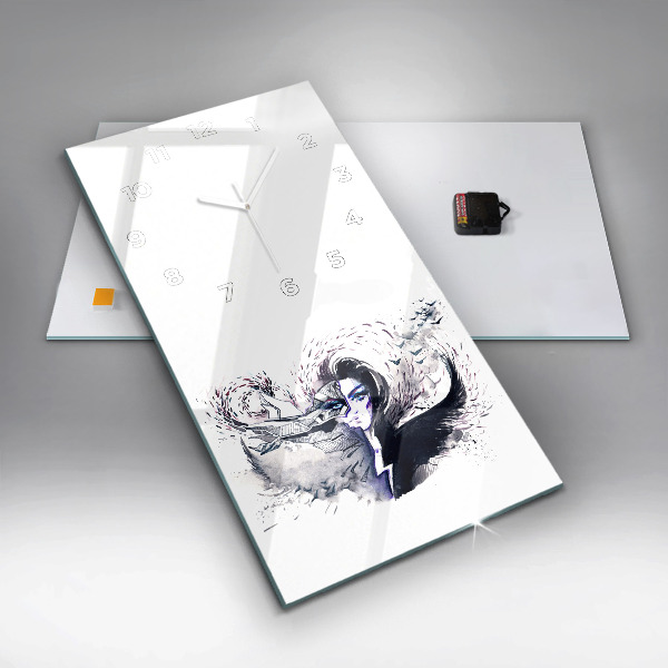 Vertikale Uhr Illustration einer Frau