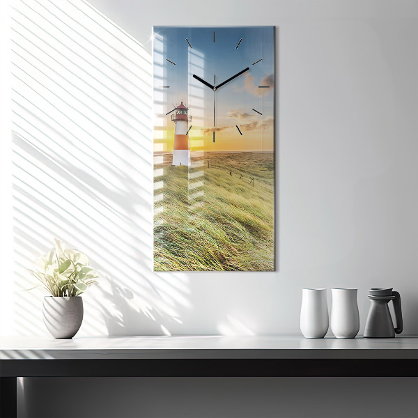 Vertikale Uhr mit motiv Leuchtturm