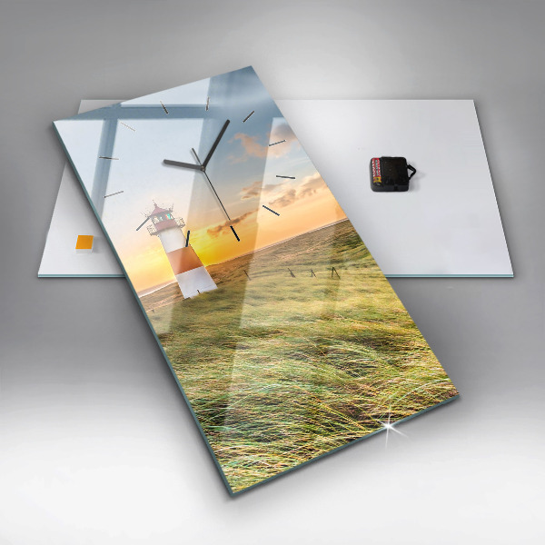 Vertikale Uhr mit motiv Leuchtturm