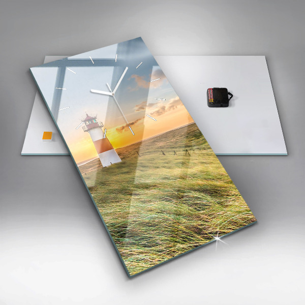 Vertikale Uhr mit motiv Leuchtturm