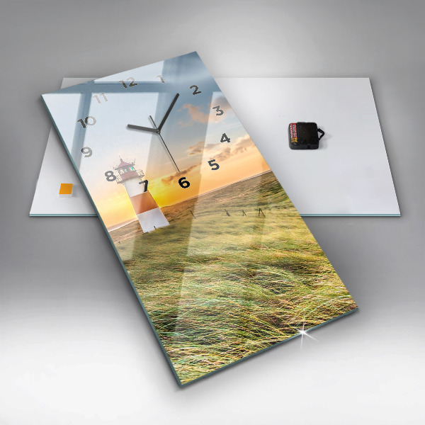 Vertikale Uhr mit motiv Leuchtturm