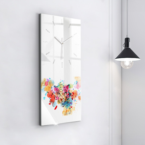 Vertikale Uhr Wildkatze abstrakt