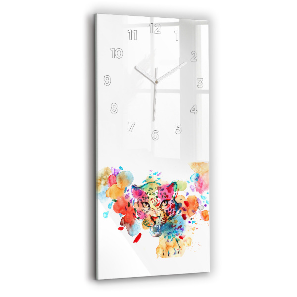 Vertikale Uhr Wildkatze abstrakt