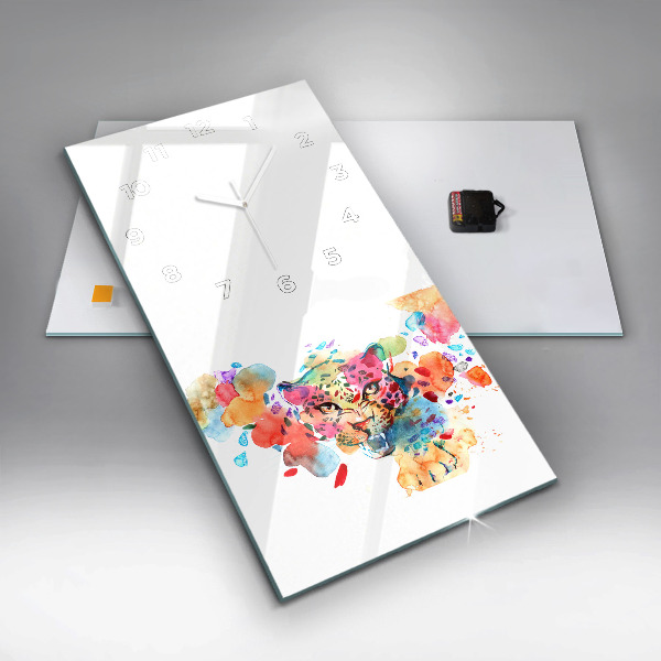 Vertikale Uhr Wildkatze abstrakt