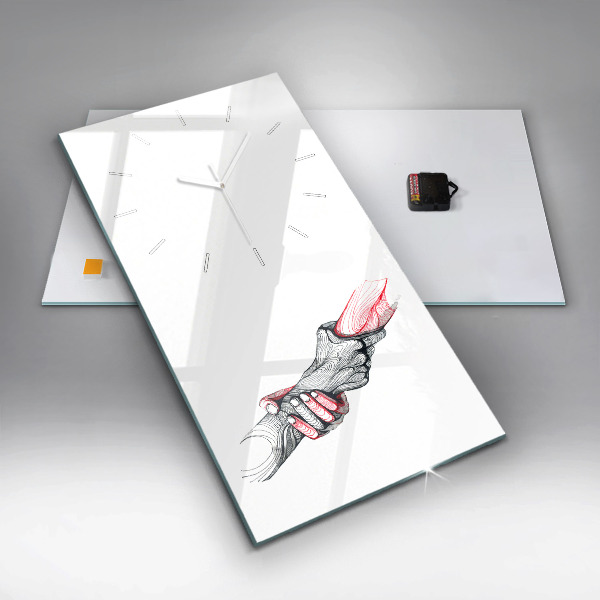 Vertikale Uhr Händchenhalten