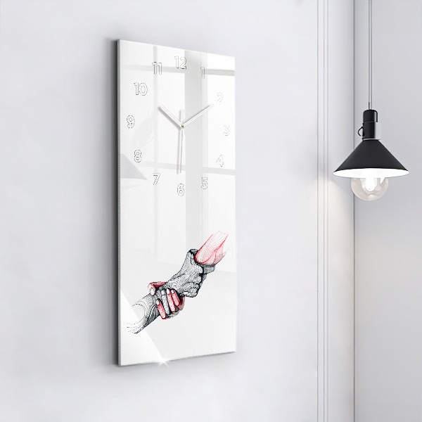 Vertikale Uhr Händchenhalten