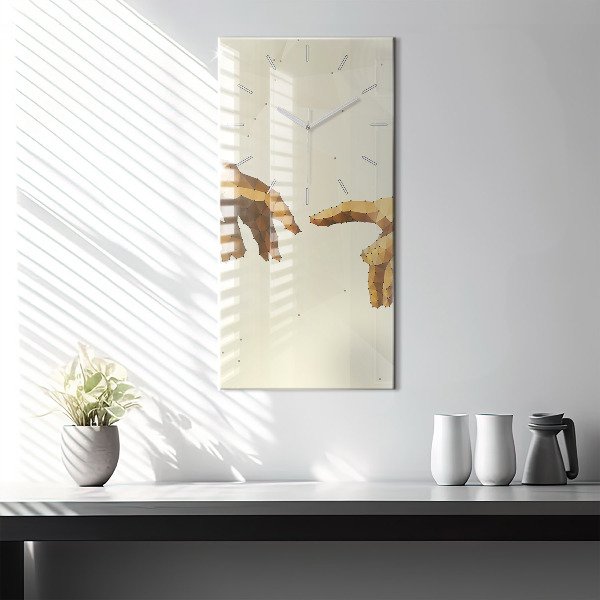 Vertikale Uhr mit motiv Erschaffung von Adam