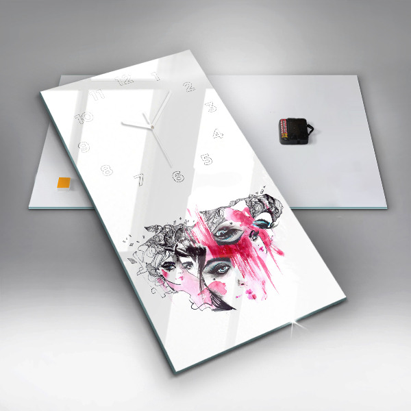 Vertikale Uhr Viele Gesichter Abstrakt