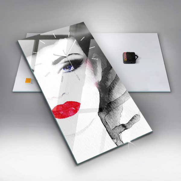 Vertikale Uhr Porträt einer Frau