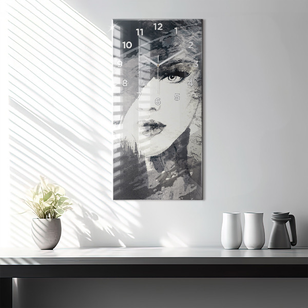 Vertikale Uhr Frau - Aquarell