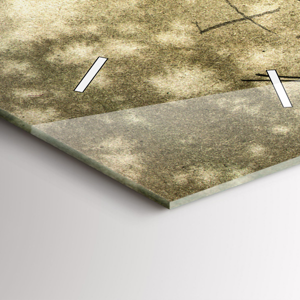 Vertikale Uhr mit motiv Park und Bäume in Sepia