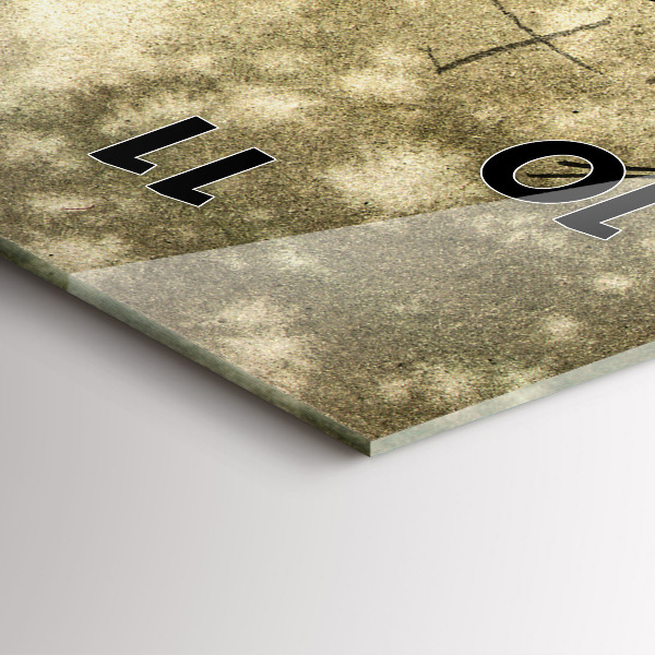 Vertikale Uhr mit motiv Park und Bäume in Sepia