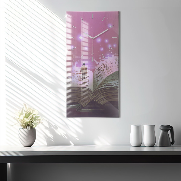 Vertikale Uhr mit motiv Abstraktes Buch