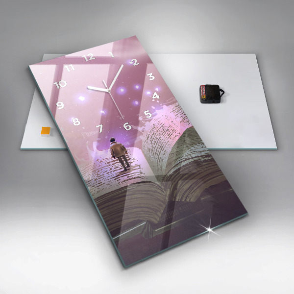 Vertikale Uhr mit motiv Abstraktes Buch