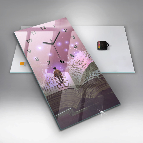 Vertikale Uhr mit motiv Abstraktes Buch
