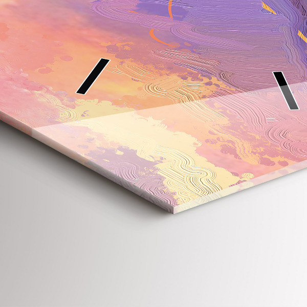 Vertikale Uhr Landschaft aus Natur und Blumen