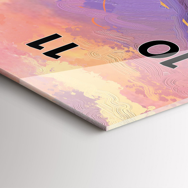 Vertikale Uhr Landschaft aus Natur und Blumen