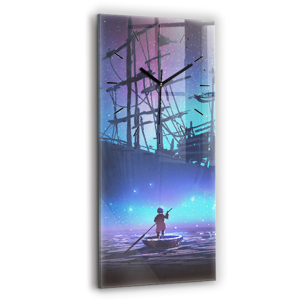 Vertikale Uhr Fantasie-Segelschiff