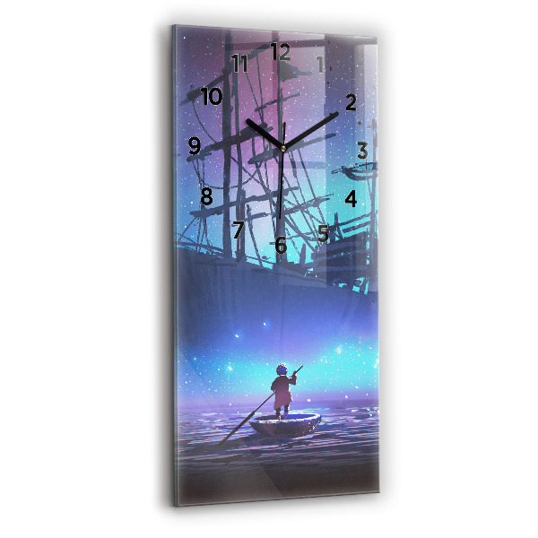 Vertikale Uhr Fantasie-Segelschiff