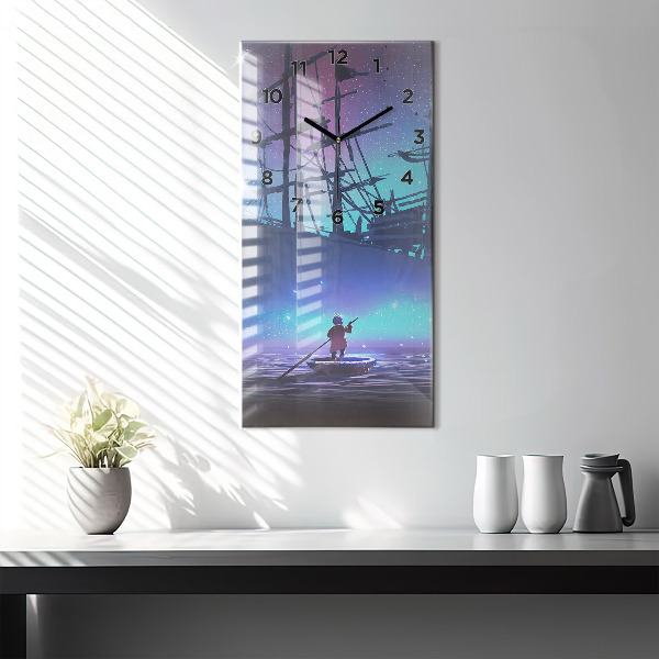 Vertikale Uhr Fantasie-Segelschiff