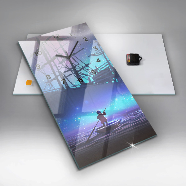 Vertikale Uhr Fantasie-Segelschiff