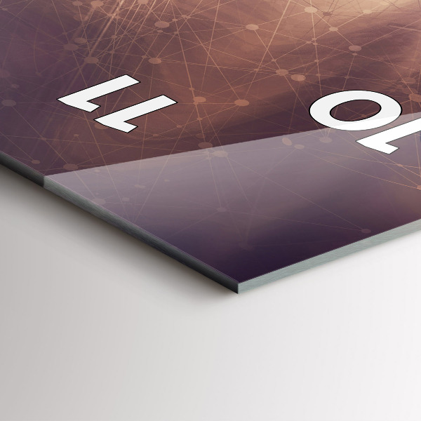 Vertikale Uhr mit motiv Abstrakter Mechanismus