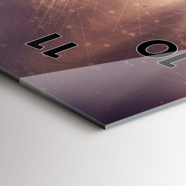 Vertikale Uhr mit motiv Abstrakter Mechanismus