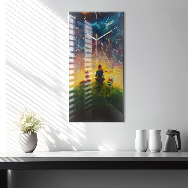 Vertikale Uhr Abstrakter kleiner Prinz